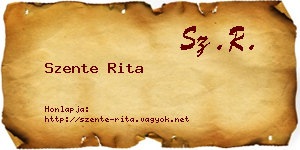 Szente Rita névjegykártya